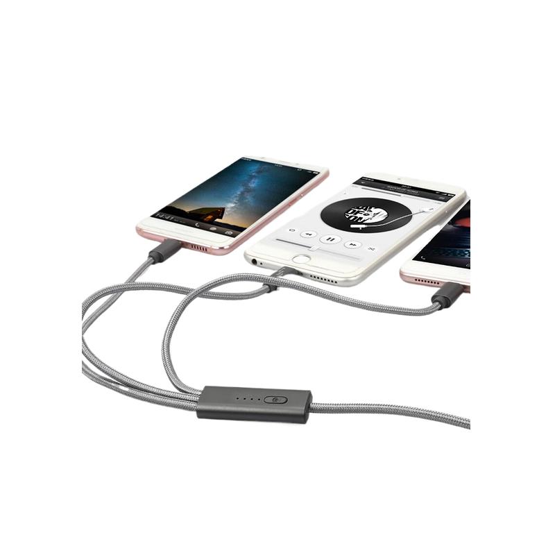 乐默 LCB-119 定时数据线 105cm 一拖三 灰色按个销售