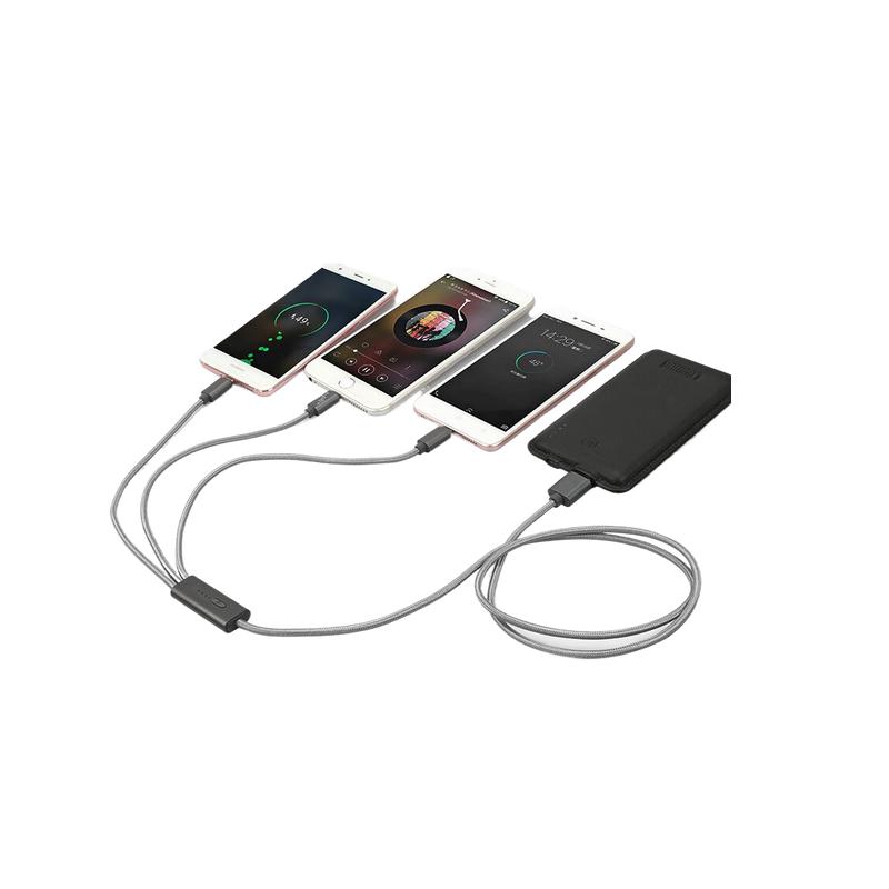 乐默 LCB-119 定时数据线 105cm 一拖三 灰色按个销售