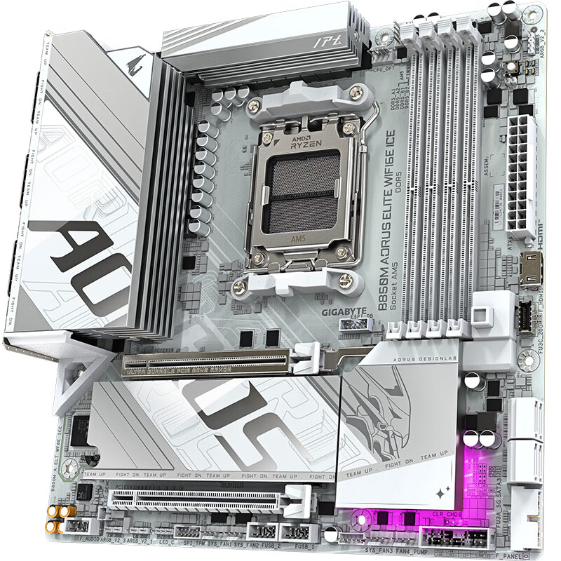 技嘉 AMD B850M AORUS 单主板 ELITE WiFi6E ICE 冰雕 支持锐龙R7 9800X3D/7800X3D/9700X/R5 9600X CPU按个销售 技嘉 AMD B850M AORUS 单主板 ELITE WiFi6E ICE 冰雕 支持锐龙R7 9800X3D/7800X3D/9700X/R5 9600X CPU按个销售