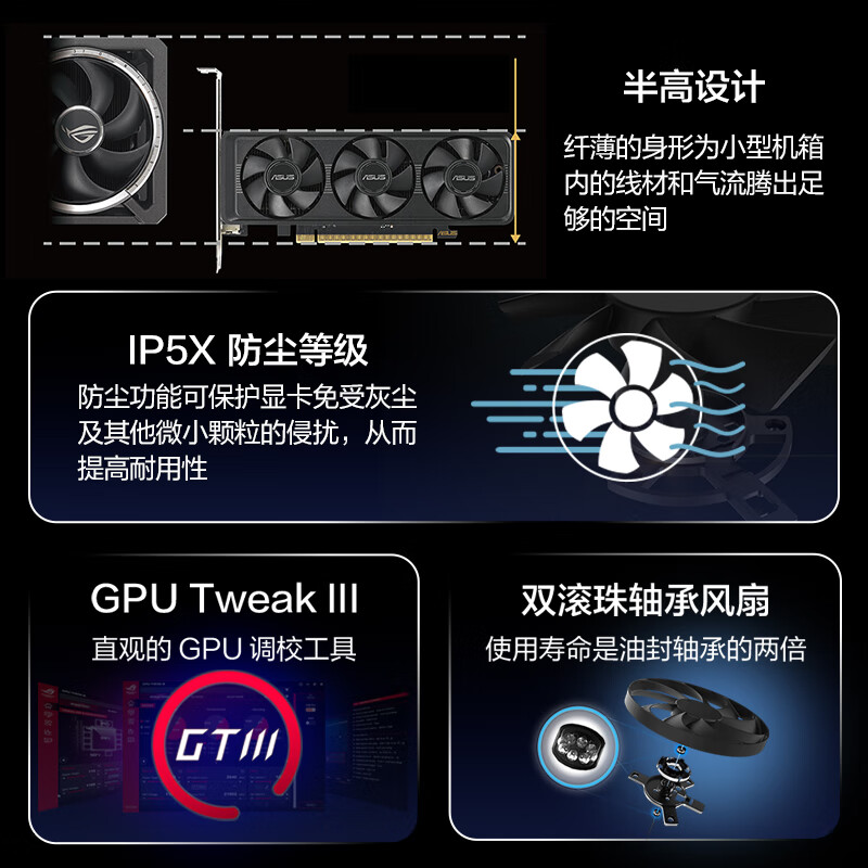 华硕 RTX5060 显卡 O8G-LP-BRK 半高刀卡 17.58cm按个销售 华硕 RTX5060 显卡 O8G-LP-BRK 半高刀卡 17.58cm按个销售