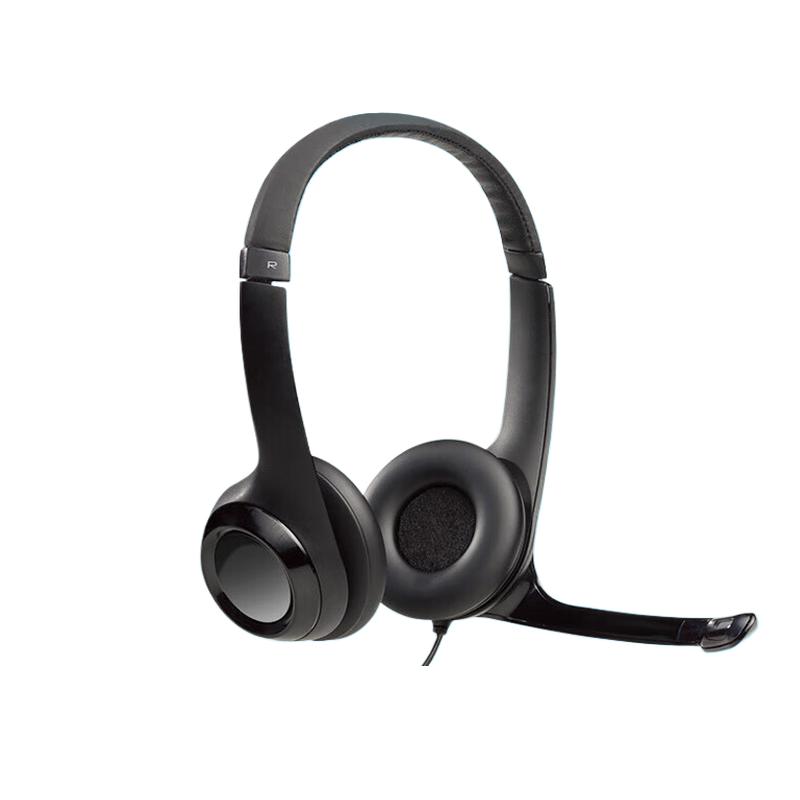 罗技 H390 有线耳机 头戴式有麦克风 石墨黑按个销售