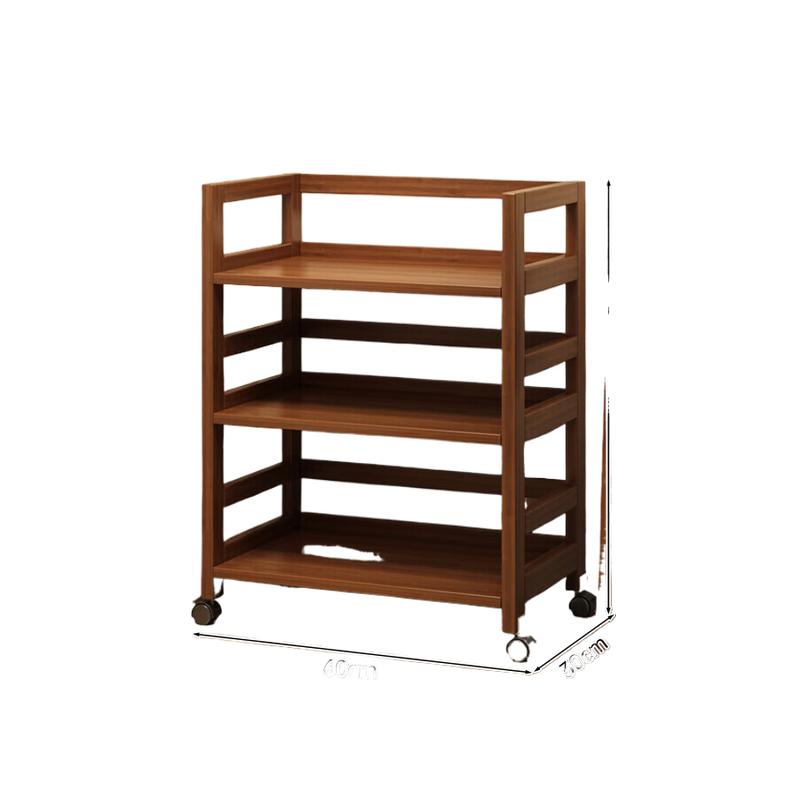 E元素 收纳架 实木 可移动 三层 60*30*82cm 胡桃色按个销售 E元素 收纳架 实木 可移动 三层 60*30*82cm 胡桃色按个销售