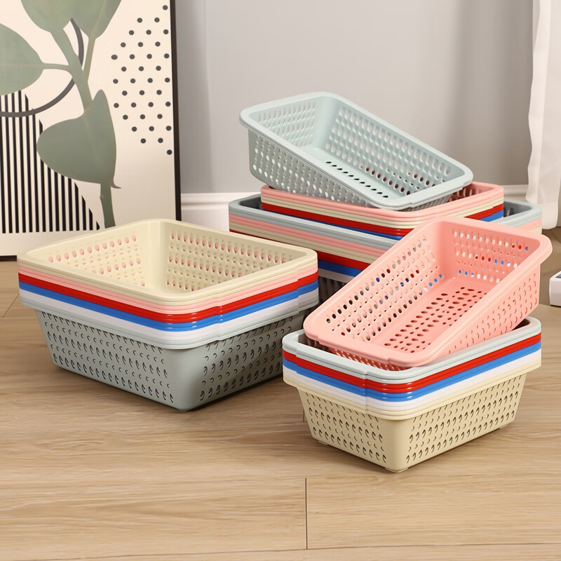 山头林村 收纳篮 白色-加大号 40*30*12cm按个销售