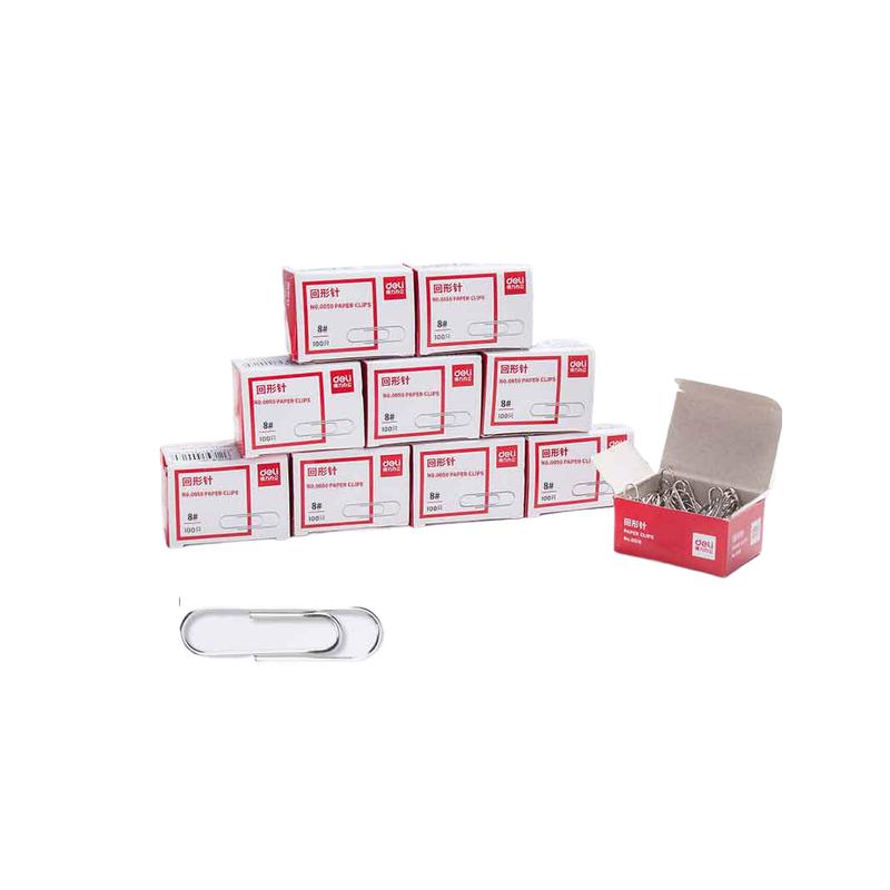 得力 0050 金属回形针 50mm 100枚/盒  10盒按组销售