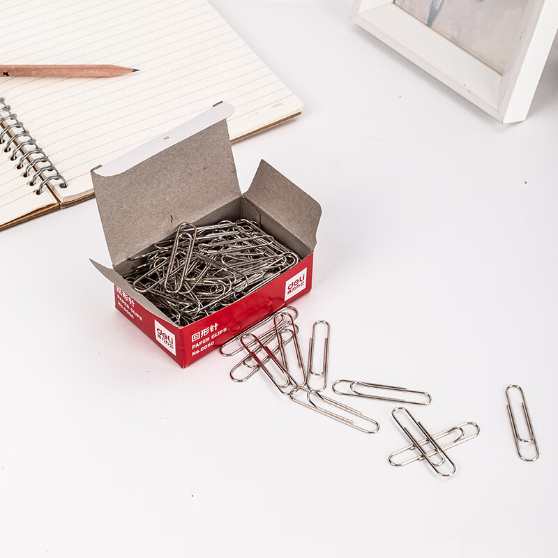 得力 0050 金属回形针 50mm 100枚/盒  10盒按组销售