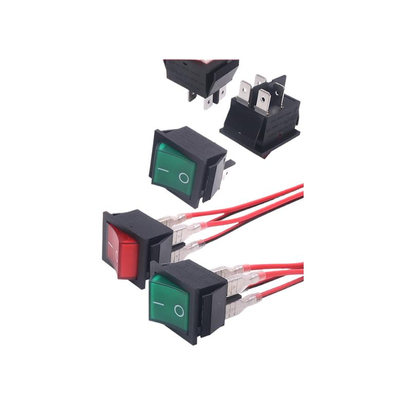 E元素 RK1-01 船型开关 16A  4脚2挡 带连接线   5只按套销售