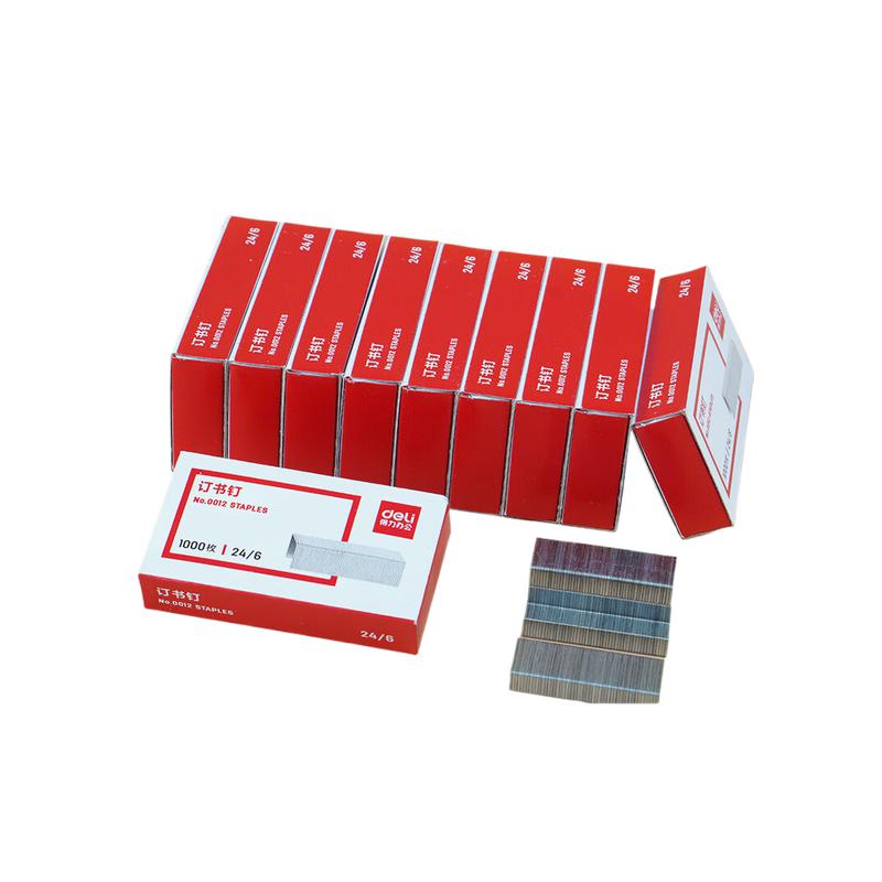得力 0012 订书钉 24/6通用型 1000枚/盒 10盒装按组销售