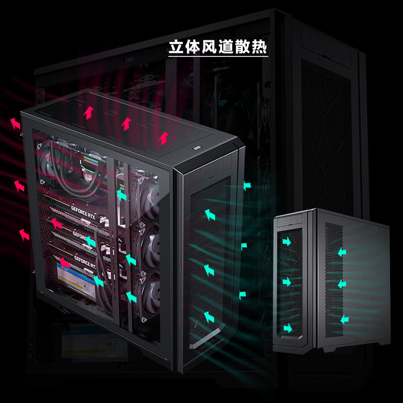 PHANTEKS PH-ES620PTG_BK02 台式机箱 (SSI双路板/2U电源/双5090/5080显卡)  PK620工作站版|玻璃侧透|多GPU按个销售