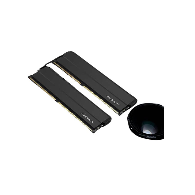 阿斯加特 DDR5 6000 台式机内存条 16GB(8GBx2)  海拉 马甲条 海力士A-dieCL28 极夜黑按套销售