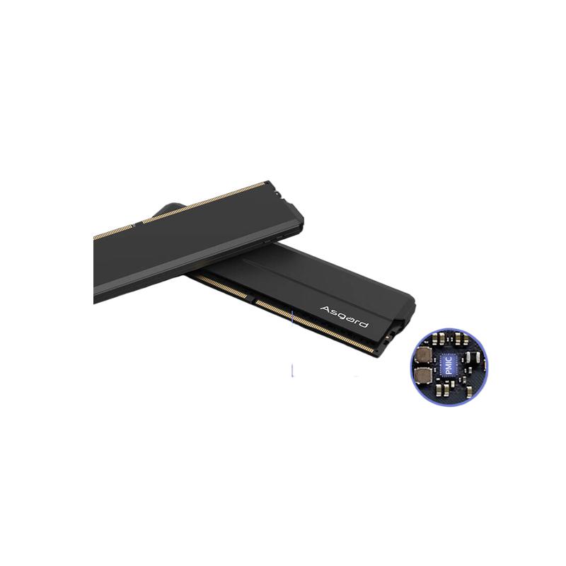 阿斯加特 DDR5 6000 台式机内存条 16GB(8GBx2)  海拉 马甲条 海力士A-dieCL28 极夜黑按套销售