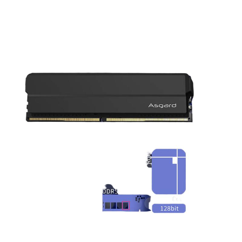 阿斯加特 DDR5 6000 台式机内存条 16GB(8GBx2)  海拉 马甲条 海力士A-dieCL28 极夜黑按套销售