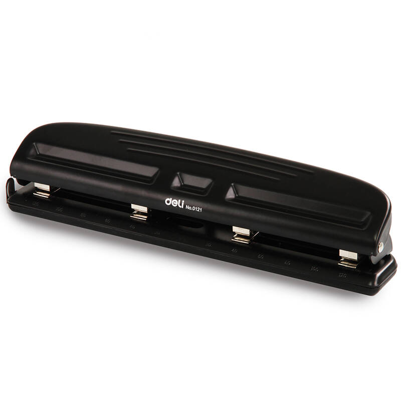 得力 0121 打孔机 4孔 可打10页 黑色按台销售