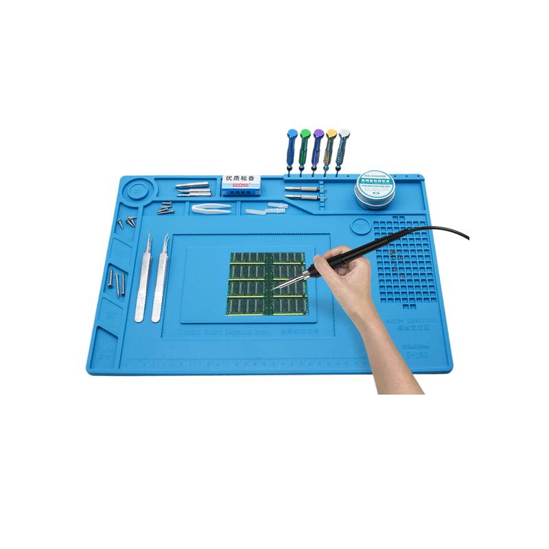 安立信 S-150 隔热垫 389*269mm 耐高温无气味热风枪焊台硅胶垫按块销售