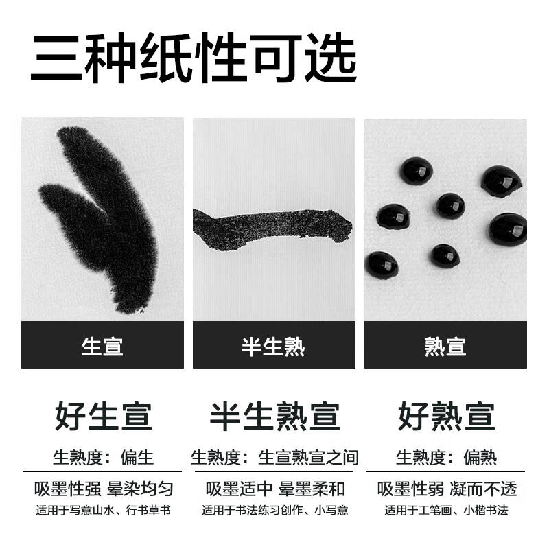 得力 HW410-B 书画生宣纸 四尺 69*138cm 10张/包按包销售