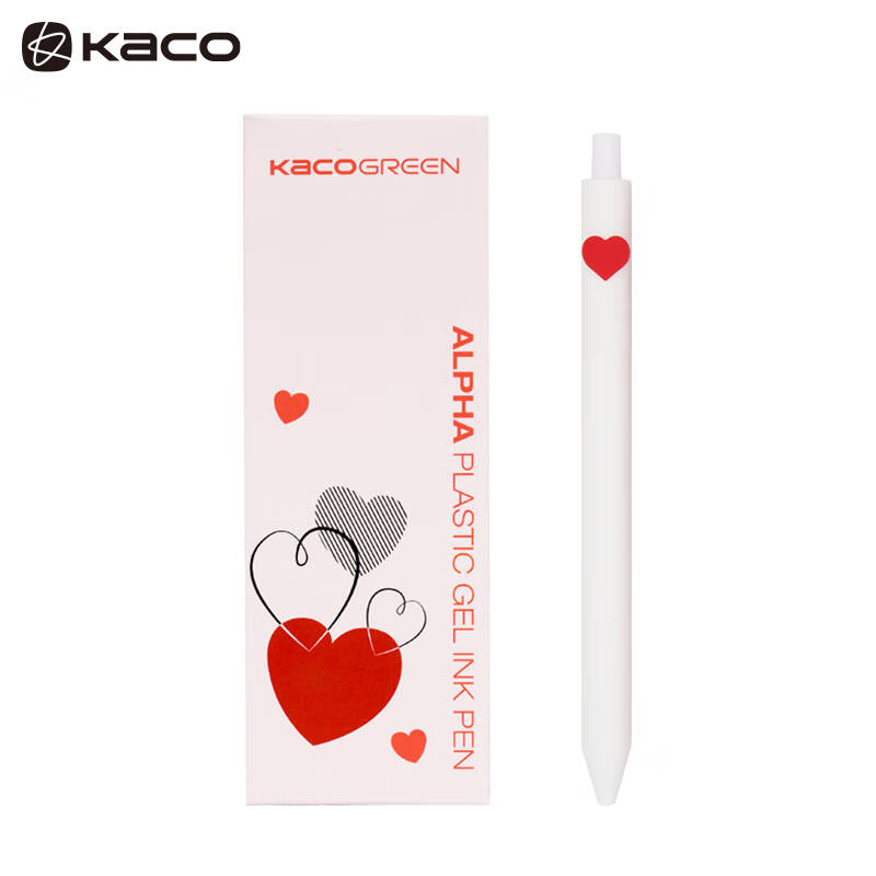 KACO K1032 爱心中性笔 0.5黑色 10支/盒按盒销售