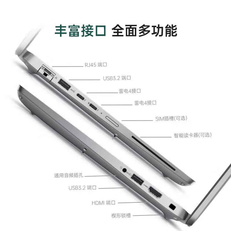 戴尔 Latitude 5440 商用办公高端轻薄笔记本电脑 14英寸 i7-1355U 32G 1T固  高分屏/定制按台销售