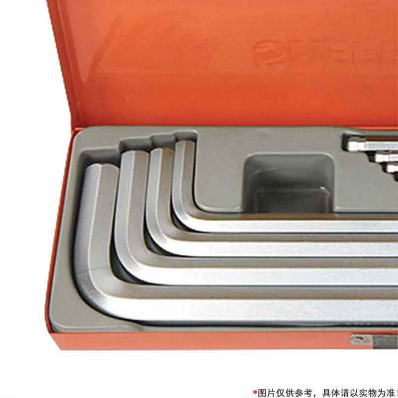 钢盾 S050026 公制加长球头内六角扳手(铁盒) 10件按(套)销售 钢盾 S050026 公制加长球头内六角扳手(铁盒) 10件按(套)销售