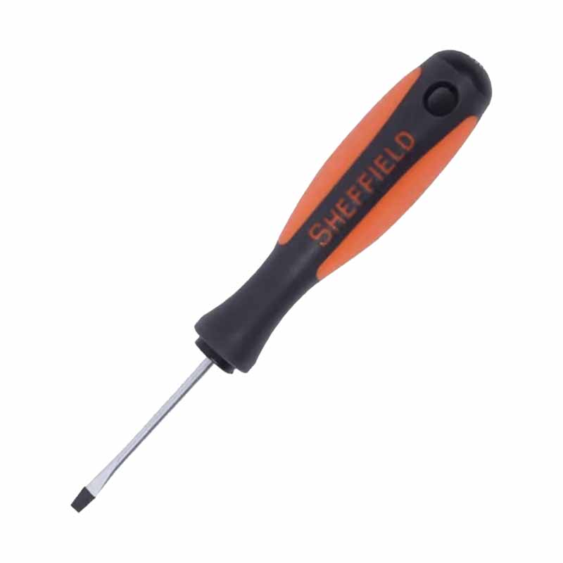 钢盾 S056106 双色柄一字螺丝刀 5*75mm按（把）销售