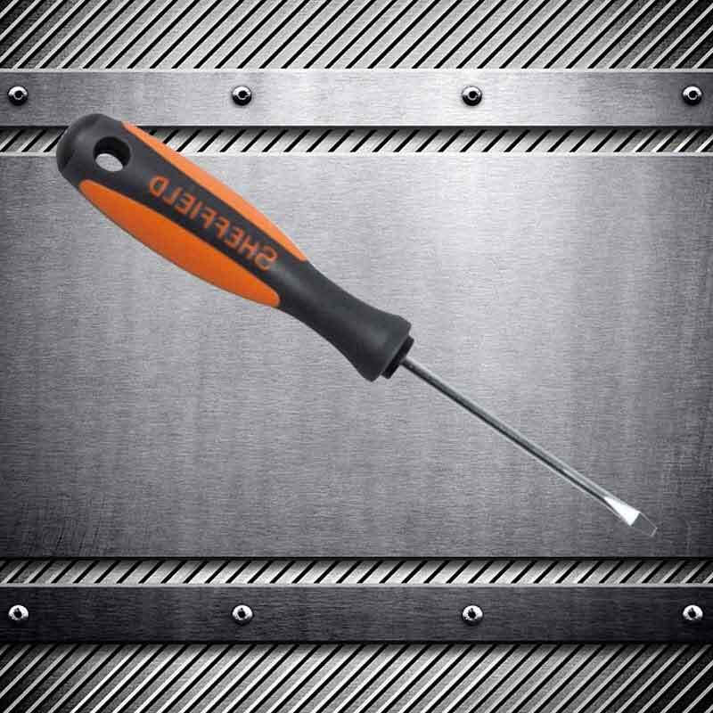 钢盾 S056121 双色柄一字螺丝刀 8*250mm按(把)销售 钢盾 S056121 双色柄一字螺丝刀 8*250mm按(把)销售