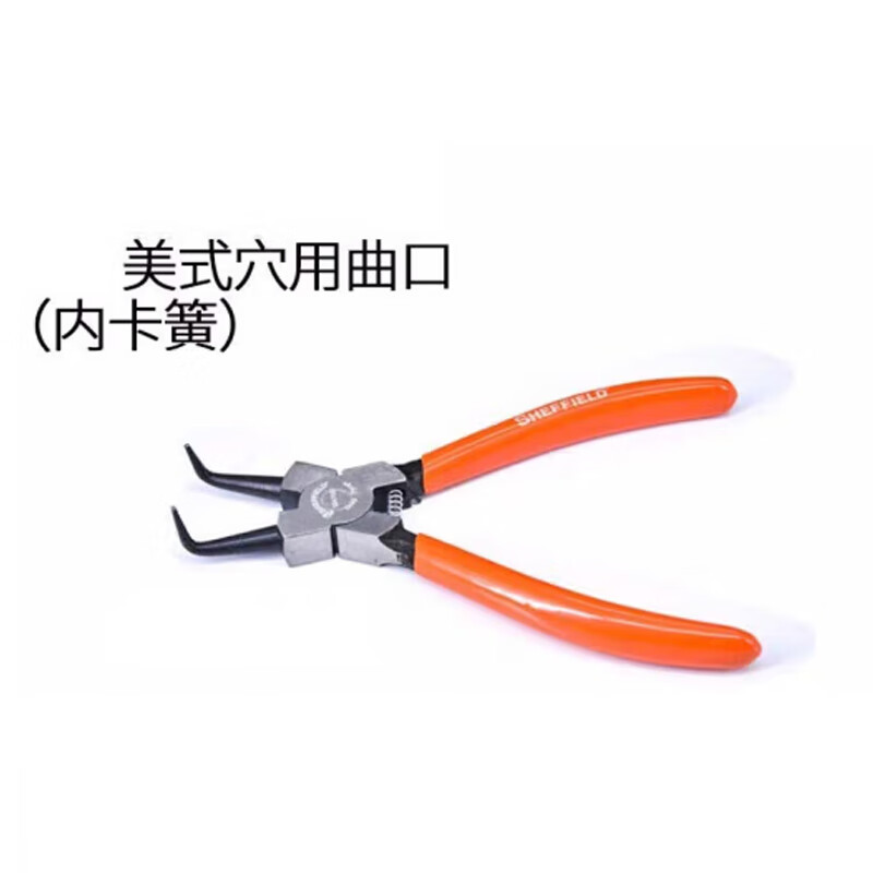 钢盾 S047034 美式穴用曲口卡簧钳 7寸按(把)销售 钢盾 S047034 美式穴用曲口卡簧钳 7寸按(把)销售