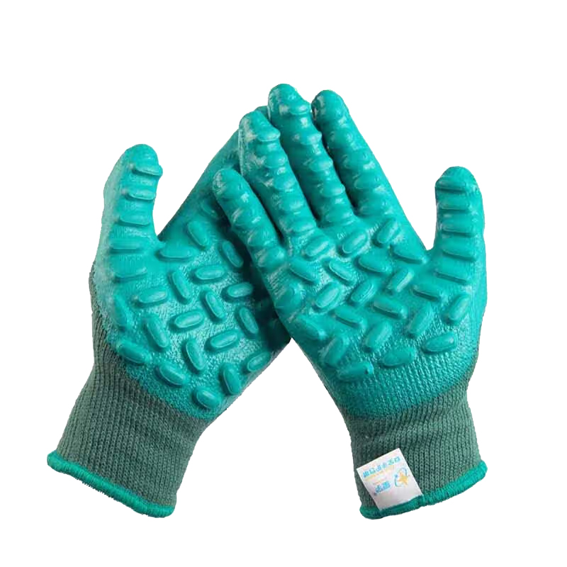 星宇 #800 手套 L码 绿色 乳胶掌浸防震手套  一付装按（付）销售