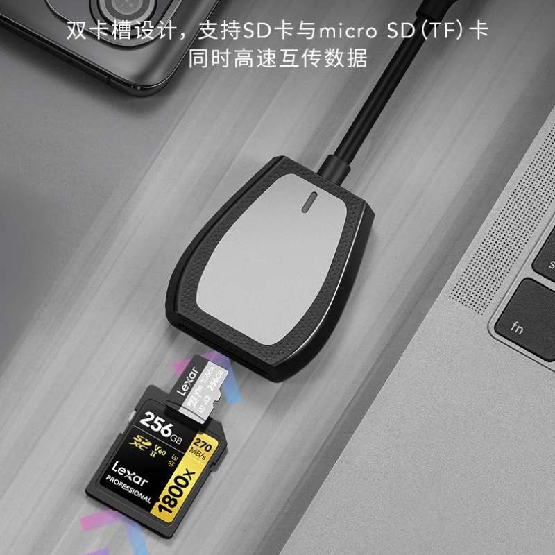 雷克沙 RW470U 读卡器 USB3.2/Type-C接口 SD/TF二合一按个销售