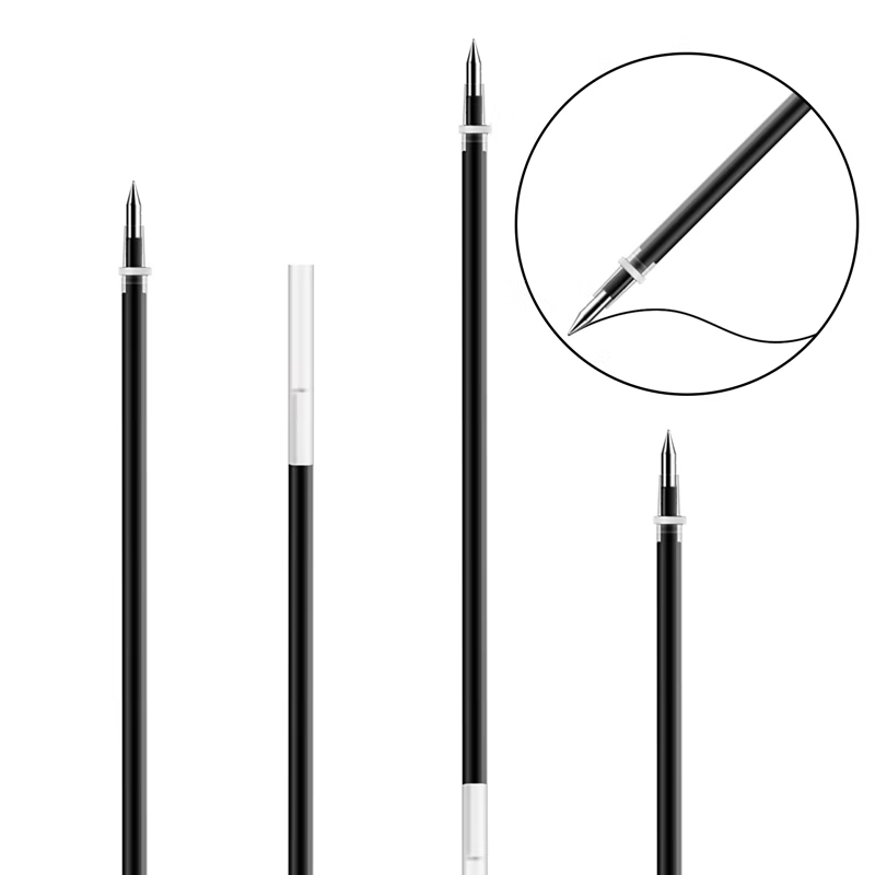 得力 S753 子弹头中性笔芯 书写工具 0.7mm 黑色  20支/盒 单盒装按盒销售