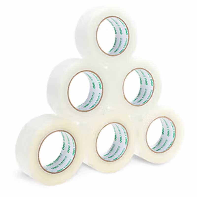 得力 30207 封箱胶带 打包胶带 48mm*150y(≈137.2m)*50um  6卷/筒 单筒装按（筒）销售