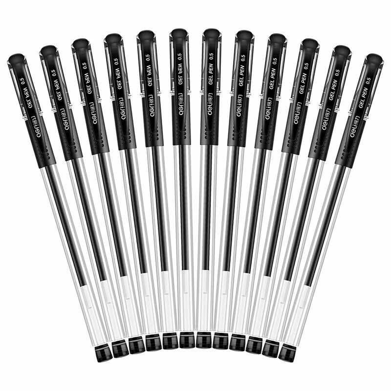 得力 6688 子弹头中性笔 0.7mm12支/盒 黑色 水笔 签字笔 书写工具  单盒装按（盒）销售