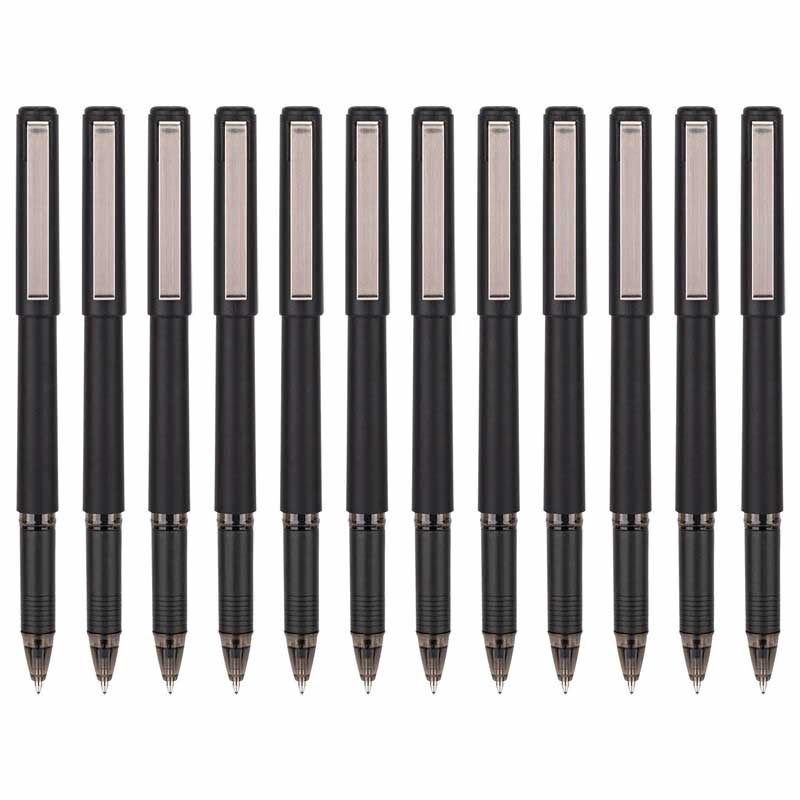 得力 S35 子弹头中性笔 0.7mm12支/盒 黑色 水笔 签字笔 书写工具  单盒装按盒销售