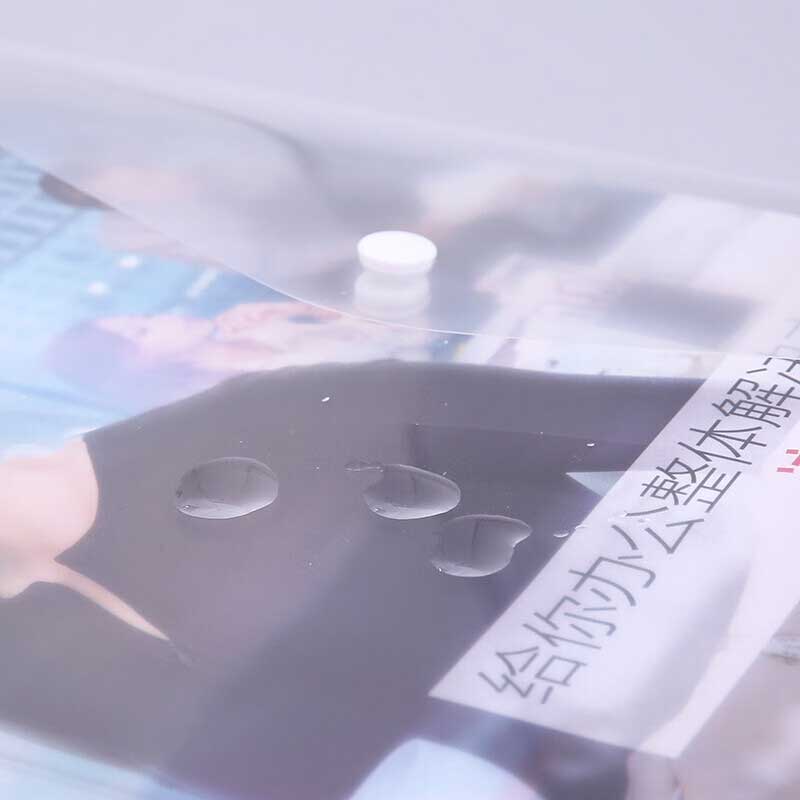 得力 5505 按扣文件袋 A4 10个/包 透明色 一包装 标签按（包）销售