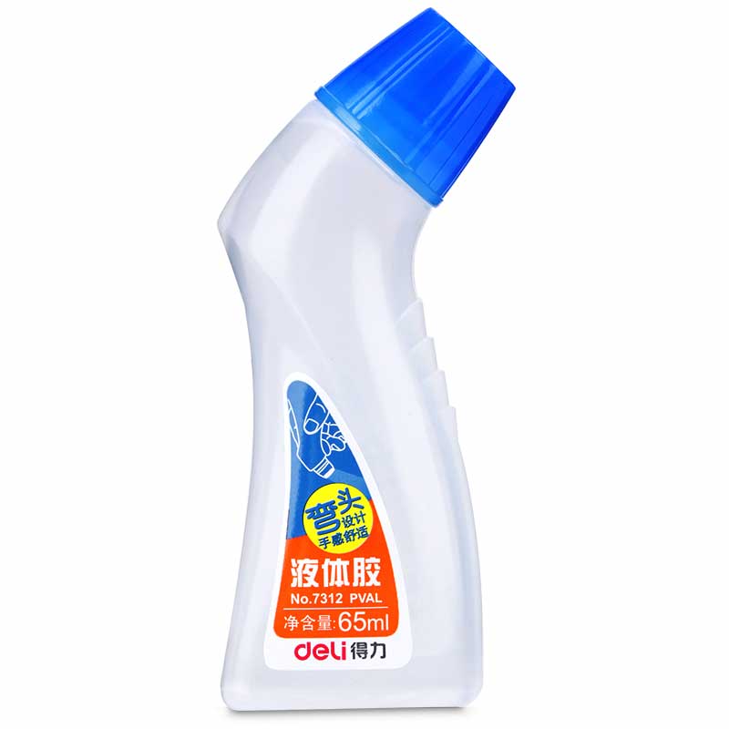 得力 7312 弯头液体胶 65ml 12瓶  办公学习工具 65ml 12瓶按（盒）销售