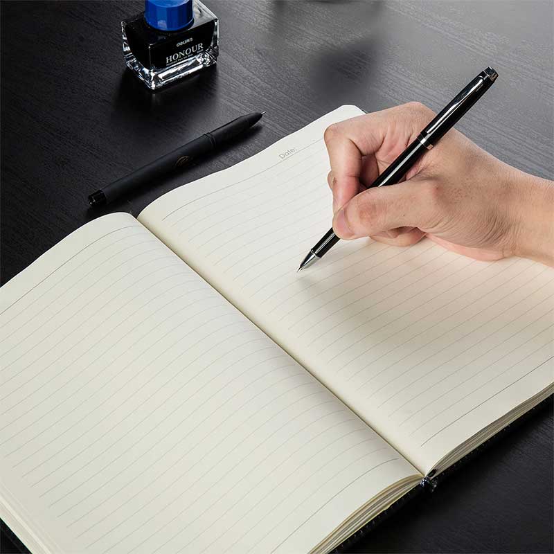 得力 3161 商务皮面本 16K 112张 一本装 黑色 书写工具按(本)销售 得力 3161 商务皮面本 16K 112张 一本装 黑色 书写工具按(本)销售