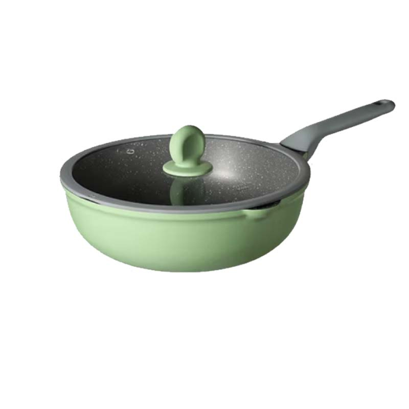 炊大皇 CG32ZQ 麦饭石色不沾炒锅 直径32cm 绿色按（个）销售