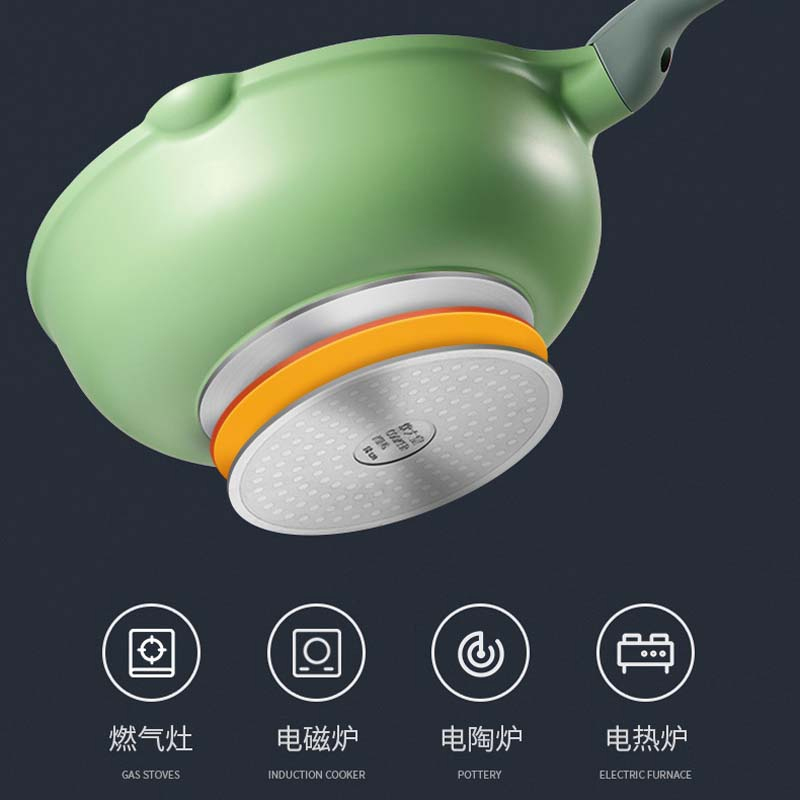 炊大皇 CG32ZQ 麦饭石色不沾炒锅 直径32cm 绿色按（个）销售