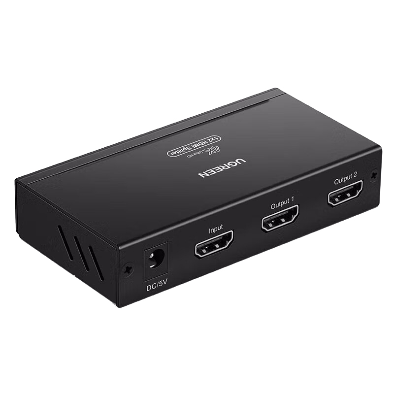 绿联 40201 HDMI1进2出分配器 带电源适配器按（个）销售