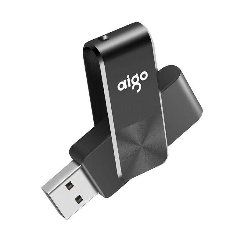 爱国者 U266 U盘 32GB USB2.0 黑色  旋转防护 CD纹防滑设计按个销售