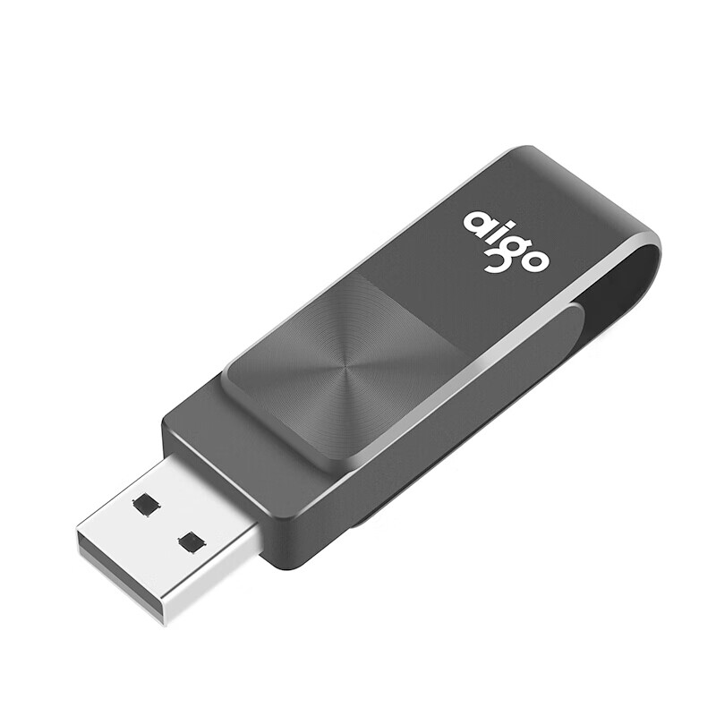 爱国者 U266 U盘 16GB USB2.0 黑色  旋转防护 CD纹防滑设计按（个）销售