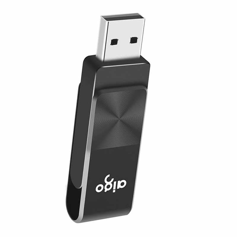 爱国者 U266 U盘 16GB USB2.0 黑色  旋转防护 CD纹防滑设计按（个）销售