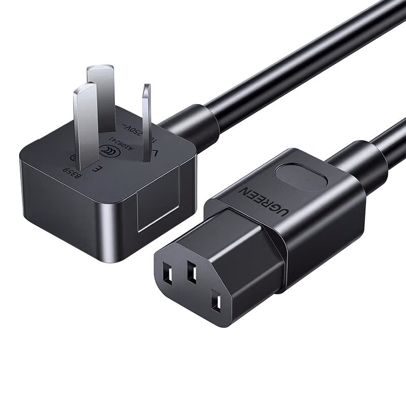 绿联 30565 电脑主机电源线 1.5米 国标三孔品字尾 黑色按（条）销售