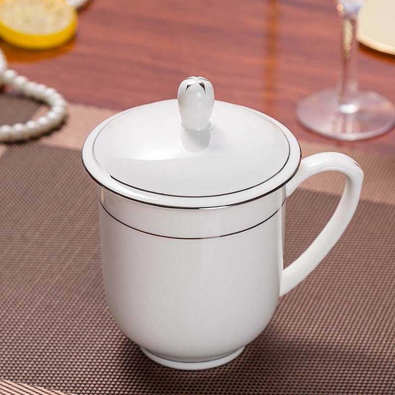 欧思卓 办公陶瓷中南H杯 400ml 白金款按（个）销售