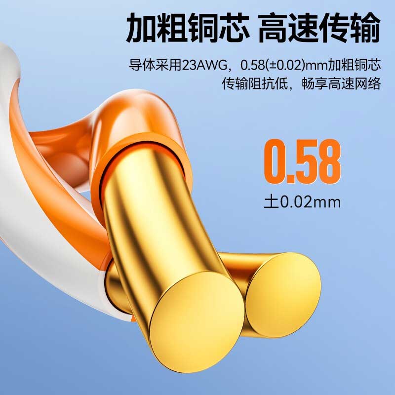 山泽 HC6305 超六类双屏蔽网线 灰色305按箱销售