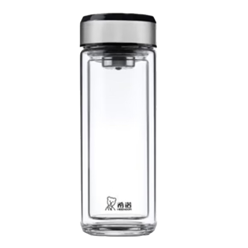 希诺 XN-6713 双层玻璃杯 390ml 本色按（个）销售