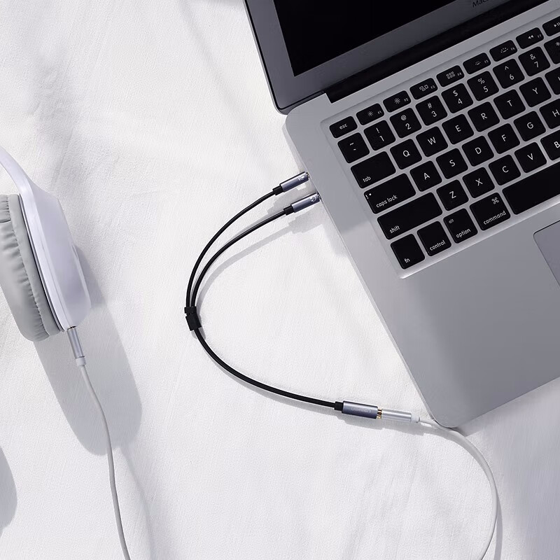 绿联 20898 耳机麦克风二合一转接线 母转2公 黑色按（个）销售