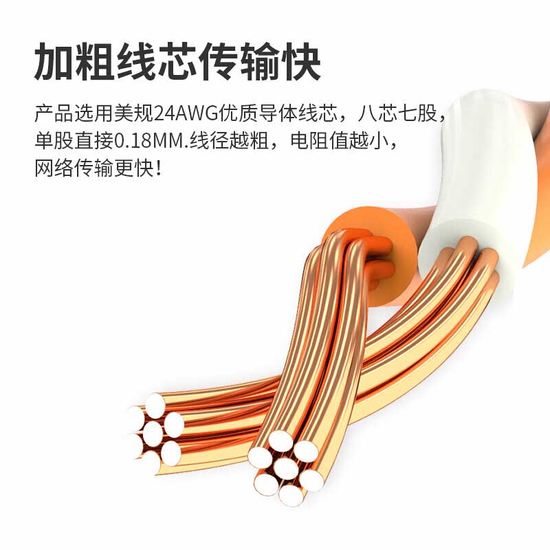山泽 ZW-05 超五类网线 CAT5e类高速百兆 5米 贝吉色按（条）销售