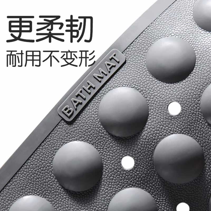 星辰创客 浴室防滑地垫 58*88cm TPE环保材质 海浪灰色按（块）销售