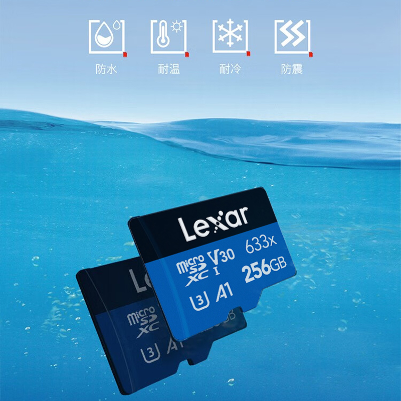 雷克沙 633X TF 存储卡 256GB C10 U3 V30 A1 读速100MB/s按（块）销售