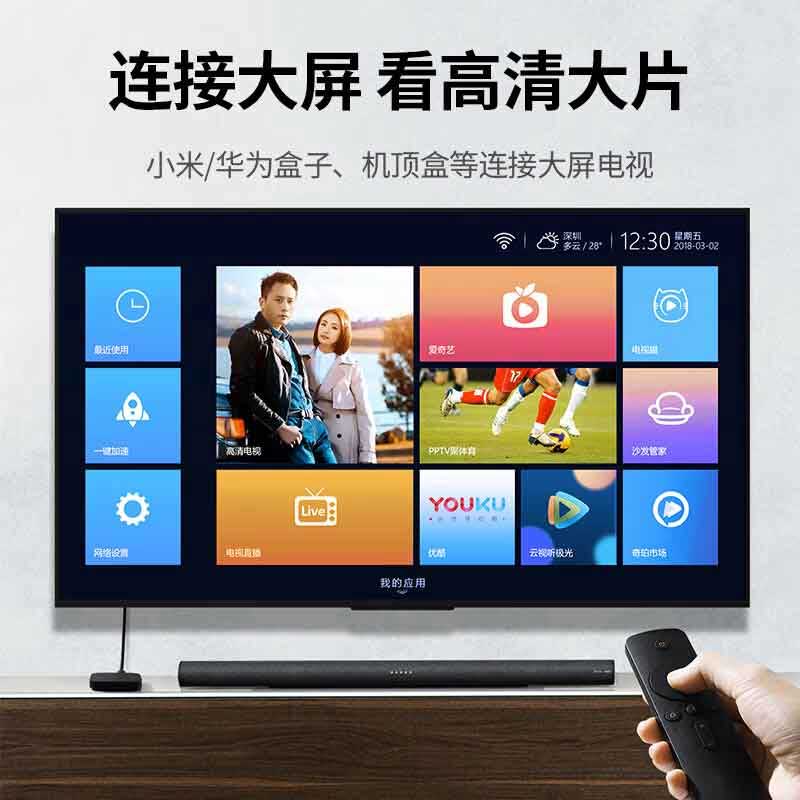 绿联 10109 HDMI高清线 家装工程款 5米按（条）销售