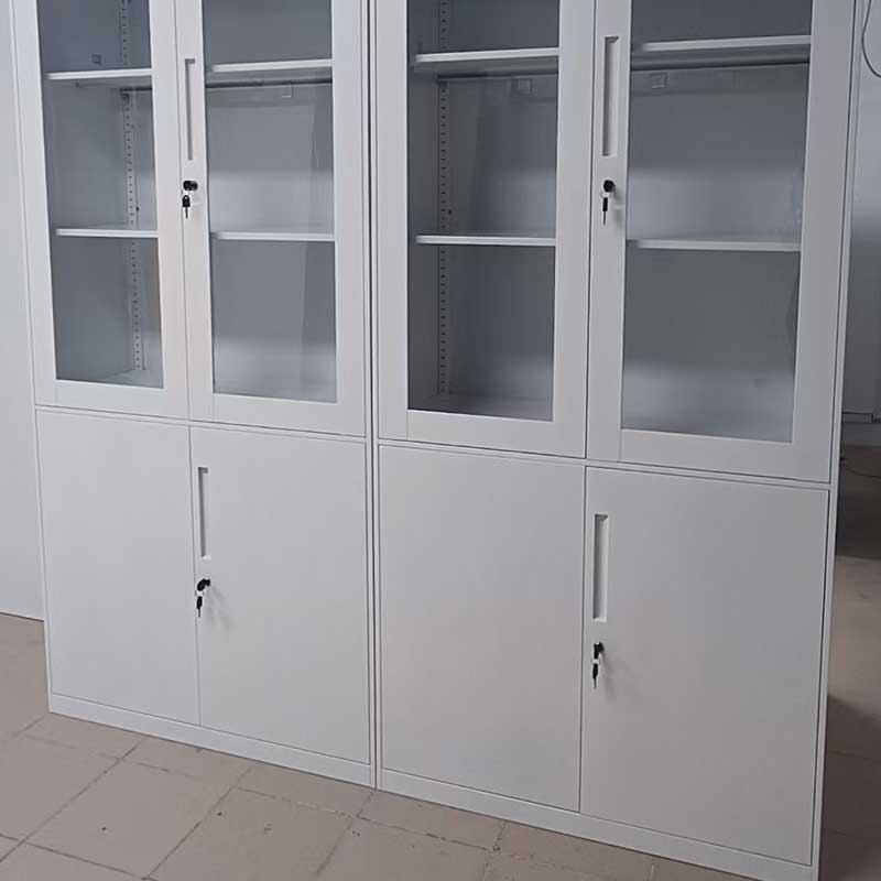奇冠 钢制大器文件柜 1800*850*390mm 纯白色 加厚按个销售