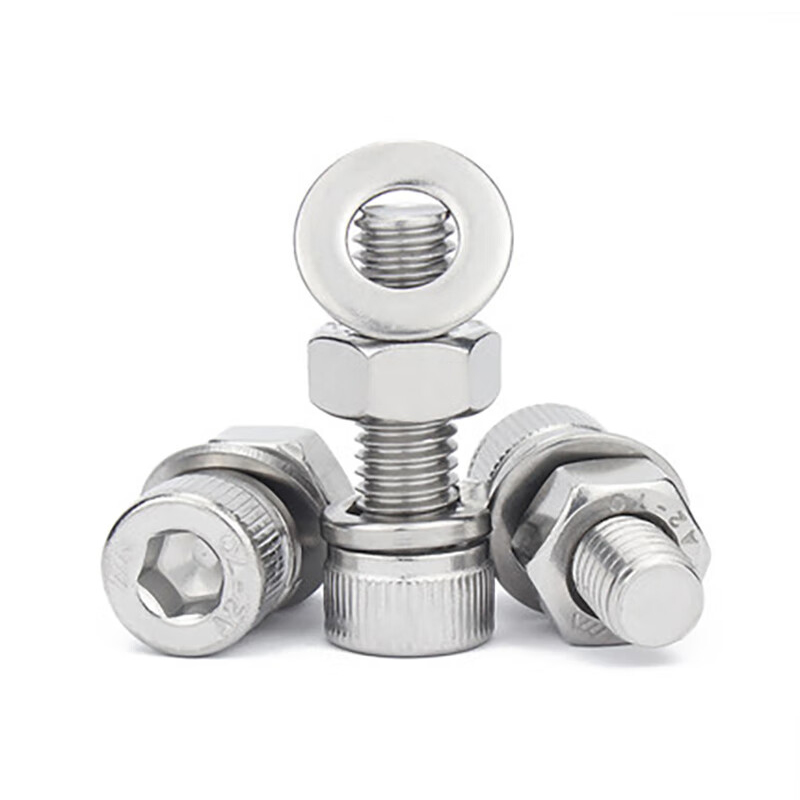 欧思卓 4.8级镀锌内六角螺栓 M24mm*70mm （全丝扣 配套平垫 弹垫 螺母）20套/包 一包装按（包）销售